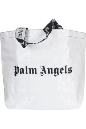 Palm Angels Torebki, Mężczyzna, Biały, ONE SIZE, Klasyczna Torba Tote z Logo