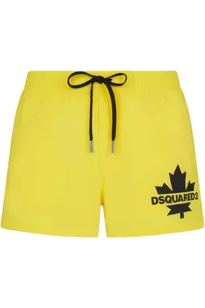 Dsquared2 Stroje kąpielowe, Mężczyzna, Żółty, S, Poliester, Szorty kąpielowe