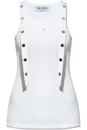 The Attico Koszulki, Kobieta, Biały, XS, Bawełna, Tank Top