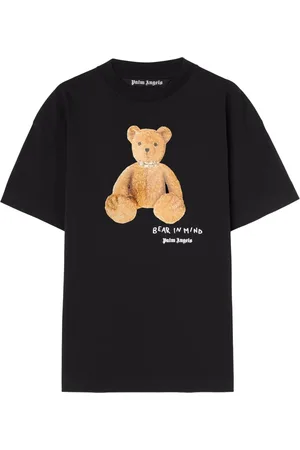 Palm Angels Koszulki, Mężczyzna, Czarny, S, Bawełna, Koszulka Bear in Mind
