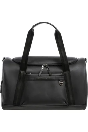 Armani Exchange Torebki, Mężczyzna, Czarny, ONE SIZE, Stylowa Torba Duffle z Zapięciem na Zamek