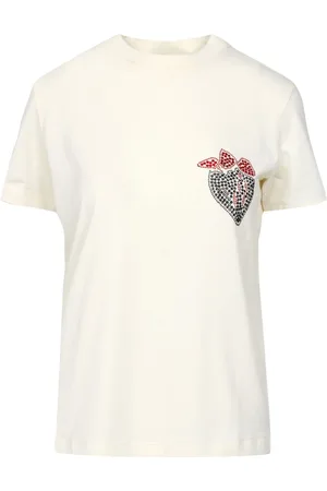 Msgm Koszulki, Kobieta, Biały, S, Denim, Denimowe spodnie z szerokimi nogawkami