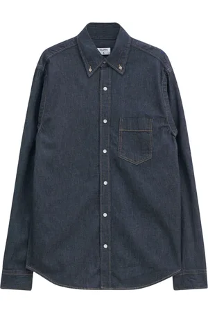 Filippa K Koszule, Mężczyzna, Niebieski, XL, Denim, Klasyczna Koszula Denimowa z Wykończeniem Rinse