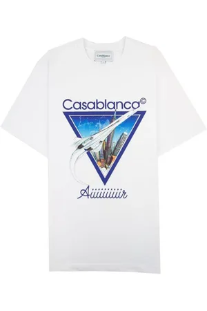 Casablanca Koszulki, Mężczyzna, Biały, 2XL, Koszulka z nadrukiem Tenis Club