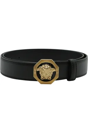 VERSACE Akcesoria, Mężczyzna, Czarny, 105 CM, Klasyczny Pasek Skórzany