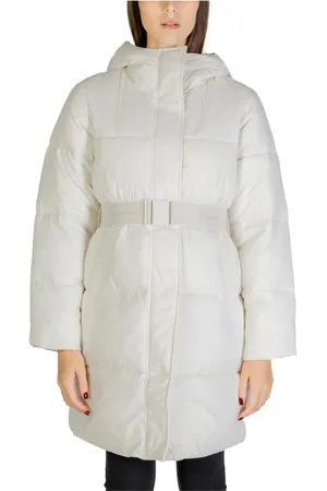 Calvin Klein Kurtki, Kobieta, Beżowy, XS, Nylon, Kurtki i płaszcze nylonowe Jesień/Zima Kolekcja