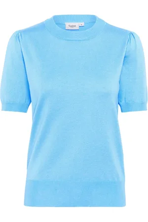 Saint Tropez Swetry, Kobieta, Niebieski, M, Ethereal Pullover Sweater