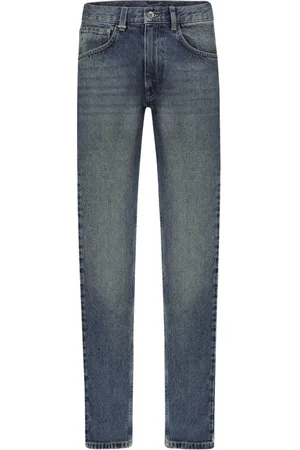 FLÂNEUR Jeansy, Mężczyzna, Niebieski, W28, Denim, Ciemny Indigo Slim Jeansy