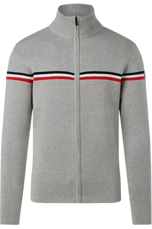 Fusalp Swetry, Mężczyzna, Szary, 2XL, Wełna, Wengen Fiz Cardigan