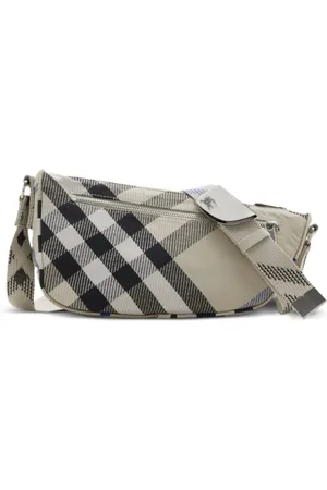 Burberry Torebki, Mężczyzna, Beżowy, ONE SIZE, Equestrian Knight Check Crossbody Bag