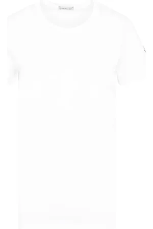 Moncler Koszulki, Kobieta, Biały, M, Elegancka Koszulka z Logo