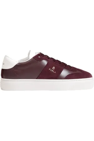 Furla Buty, Kobieta, Czerwony, 36 EU, Skóra, Sznurowane Sneakersy Kolekcja Jesień/Zima