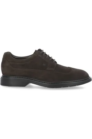 Hogan Buty, Mężczyzna, brązowy, 40 EU, Zamsz, Brązowe zamszowe buty brogues