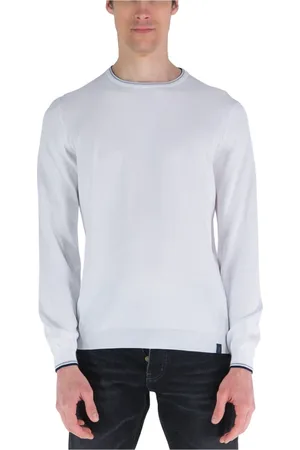 FAY Bluzy, Mężczyzna, Biały, 3XL, Bawełna, Bluza Crewneck