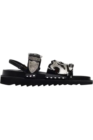 TOGA PULLA Buty, Kobieta, Czarny, 39 EU, Skóra, Flat Sandals