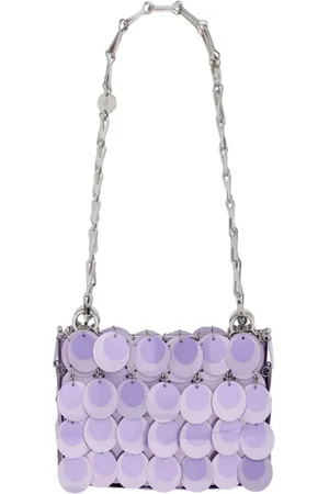 Paco rabanne Torebki, Kobieta, Fioletowy, ONE SIZE, Poliester, Lila Sparkle Nano BAG