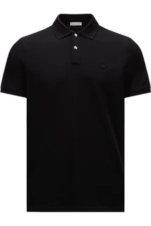 Moncler Koszulki, Mężczyzna, Czarny, M, Czarny Polo z Bawełny