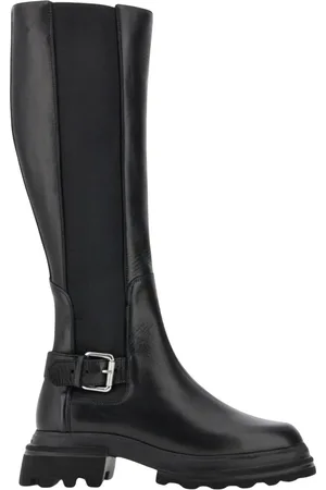 Hogan Buty, Kobieta, Czarny, 36 EU, Skóra, Krótkie Botki