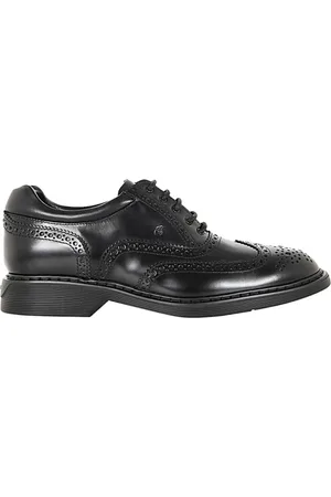 Hogan Buty, Mężczyzna, Czarny, 45 EU, Skóra, Eleganckie buty biznesowe - Clic sznurowane