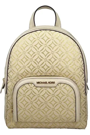 Michael Kors Torebki, Kobieta, Beżowy, ONE SIZE, Stylowy plecak z kieszenią na zamek i regulowanymi paskami