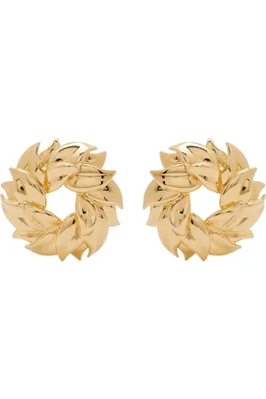 Nina Ricci Akcesoria, Kobieta, Żółty, ONE SIZE, Kolczyki Petal Twist