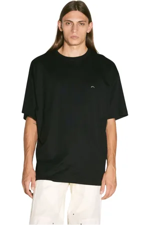 MUGLER Koszulki, Mężczyzna, Czarny, L, Bawełna, T-shirt z okrągłym dekoltem i srebrnymi detalami