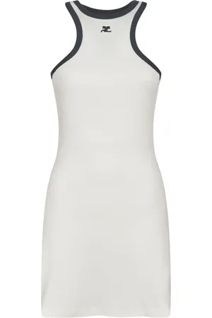 Courrèges Sukienki, Kobieta, Biały, L, Scuba Mini Dress