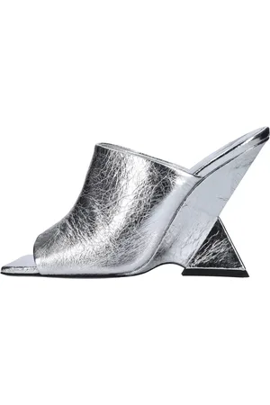 The Attico Buty, Kobieta, Szary, 37 EU, Sandały Srebrne