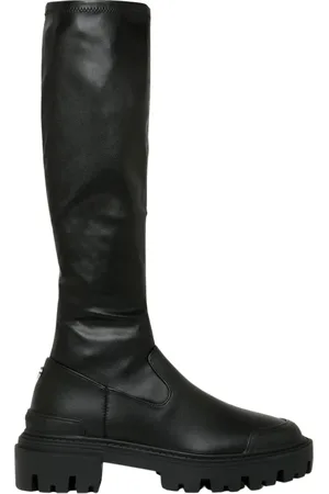 Steve Madden Buty, Kobieta, Czarny, 38 EU, Skóra, Czarne elastyczne botki do kostki