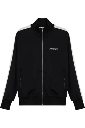 Palm Angels Bluzy, Mężczyzna, Czarny, M, Rozpinana bluza Zip Cardigan