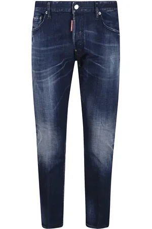 Dsquared2 Jeansy, Mężczyzna, Niebieski, L, Niebieskie Dżinsy Regular Fit