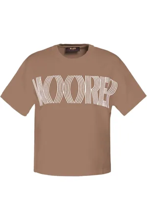 MOORER Koszulki, Kobieta, Beżowy, S, T-Shirts