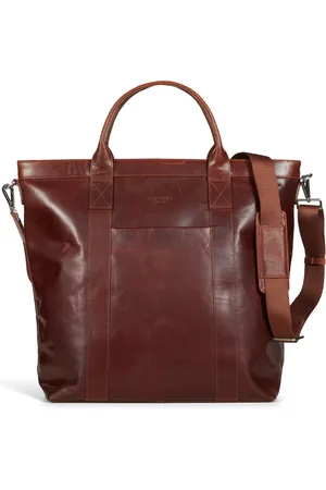 Howard London Torebki, Mężczyzna, brązowy, ONE SIZE, Skóra, Brązowa skórzana torba typu tote