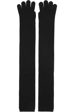 Max Mara Akcesoria, Kobieta, Czarny, ONE SIZE, Kaszmir, Czarne Kaszmirowe Rękawiczki Timor
