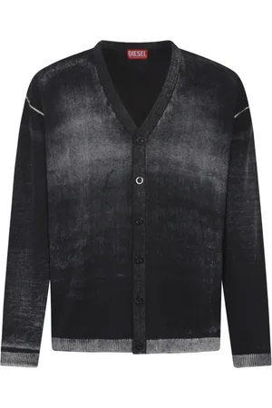 Diesel Swetry, Mężczyzna, Czarny, M, Bawełna, K-Larence Cardigan Sweater