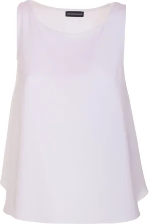Emporio Armani Koszulki, Kobieta, Biały, L, Stylowy i wygodny top bez rękawów