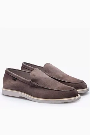 Hogan Buty, Mężczyzna, Beżowy, 41 EU, Zamsz, Lordsy z zamszu w kolorze taupe