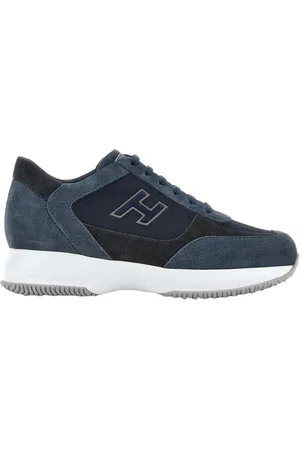 Hogan Buty, Mężczyzna, Niebieski, 42 1/2 EU, Zamsz, Interaktywne Sneakersy