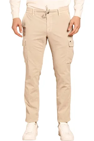 Masons Spodnie, Mężczyzna, Beżowy, L, Bawełna, Aksamitne spodnie cargo Extra Slim Fit
