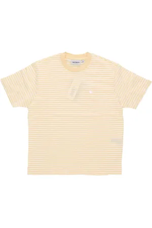 Carhartt Koszulki, Kobieta, Żółty, M, Bawełna, Koszulka w Paski Coleen Citron