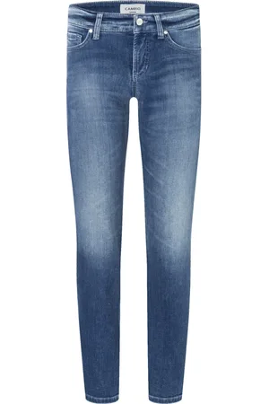 Cambio Jeansy, Kobieta, Niebieski, L, Denim, Niebieskie Jeansyy z Praniem Klasyczny Fason