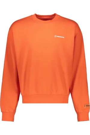 Heron Preston Bluzy, Mężczyzna, Pomarańczowy, S, Bawełna, Bluza z nadrukiem logo