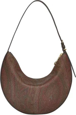 Etro Torebki, Kobieta, brązowy, ONE SIZE, Bawełna, Średnia torba typu hobo w kultowy żakard