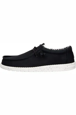 Hey dude Buty, Mężczyzna, Czarny, 43 EU, Wally Canvas Buty Czarne Białe