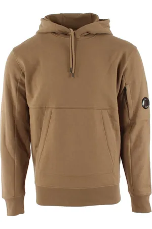 C.P. Company Bluzy, Mężczyzna, brązowy, S, Bawełna, Brązowa bluza z wypukłym wzorem polarowym