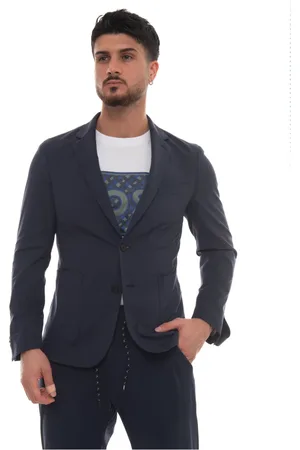 HUGO BOSS Kurtki, Mężczyzna, Niebieski, M, Marynarka 2-guzikowa