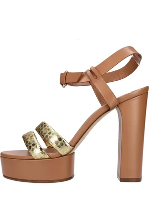 Casadei Buty, Kobieta, brązowy, 37 EU, Skóra, Skórzane Sandały