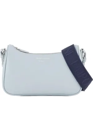 Emporio Armani Torebki, Kobieta, Niebieski, ONE SIZE, Torebka Baguette na ramię z logo