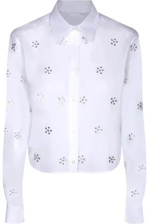 Msgm Bluzki, Kobieta, Biały, M, Bawełna, Biała Koszula