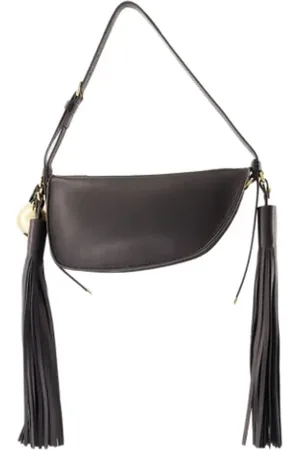 Burberry Torebki, Kobieta, Czarny, ONE SIZE, Skóra, Mini Shield Sling Shoulder Bag